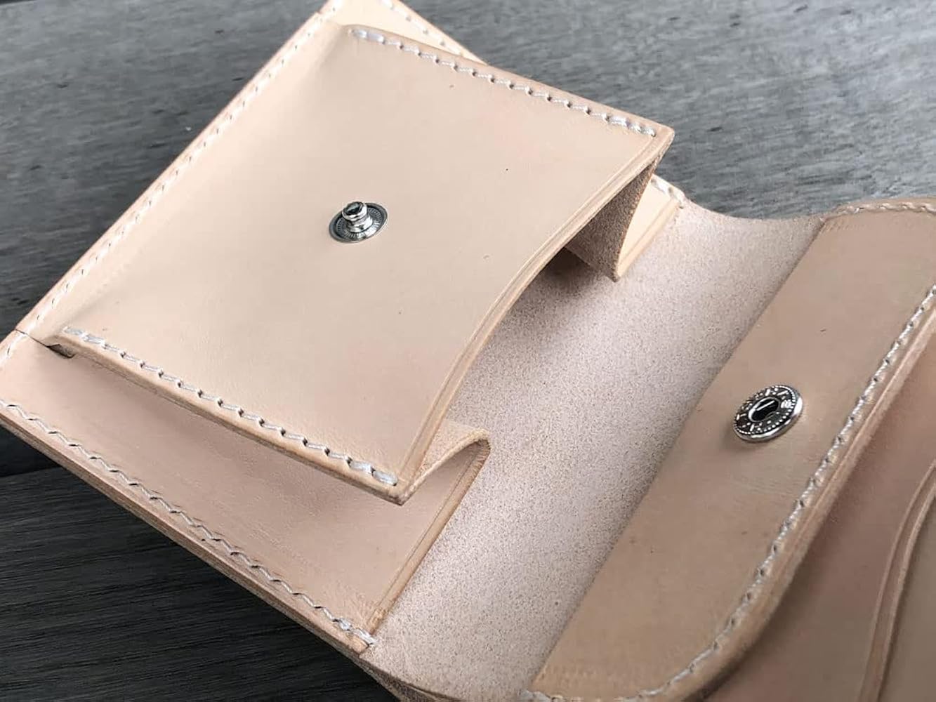 オーダー品　コンパクト財布　ナチュラル Amazon | [LEVEL7] 【日本製/受注生産品】 財布 コンパクト ミニ